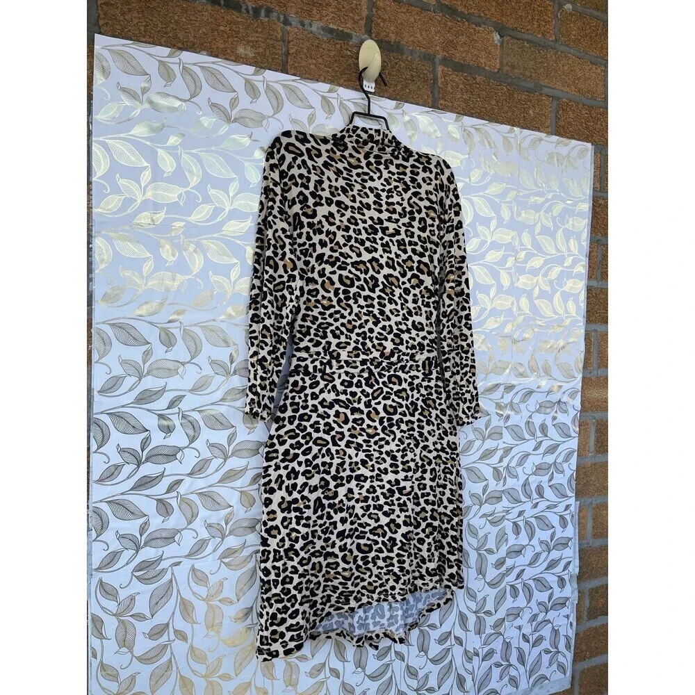 Posh Peanut Leopard Print Bamboo Robe | Mob Wife Aesthetic Loungewear Small